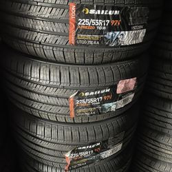 new tires 225/55/17 Sailun Suv tires $110 each tire 