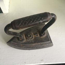 Antique Cast Iron Marked C 4, Hand Iron