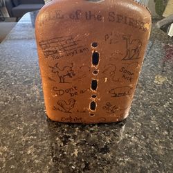 Leather wrapped flask