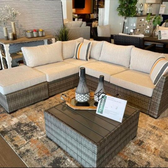 Cherry Point Gray Outdoor Sectional