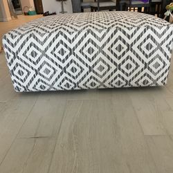 Black And White Ottoman 
