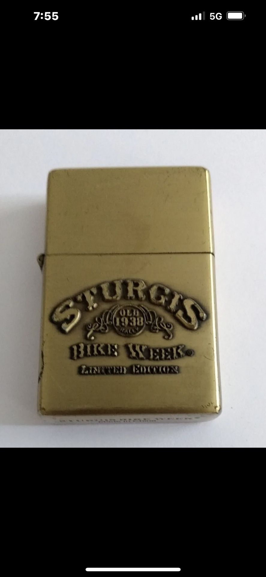 Sturgis Zippo Lighter And Case