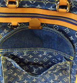 Louis Vuitton Limited Edition Blue Denim Monogram Denim Patchwork Bowly Bag