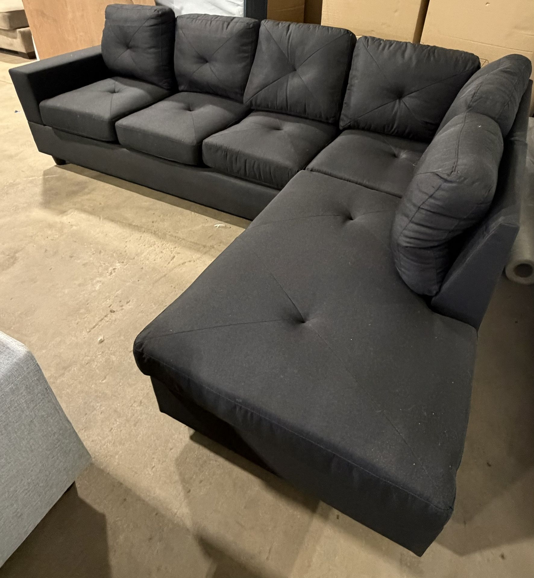 Black Sectional Couch β Same/Next-Day Delivery Available!