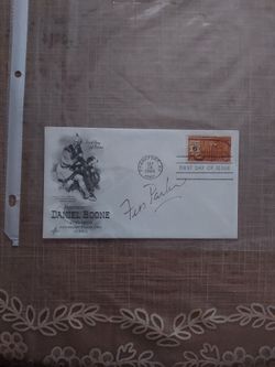 Fees Parker Signed First Day Issue Daniel Boone Envelope 