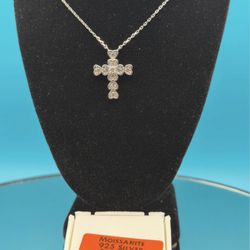 # 8. ( 2 Ct Gorgeous Moissanite Heart Cross Necklace ) 