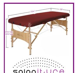 Portable Folding Massage Table - Saloniture (Burgundy / Wine Color)
