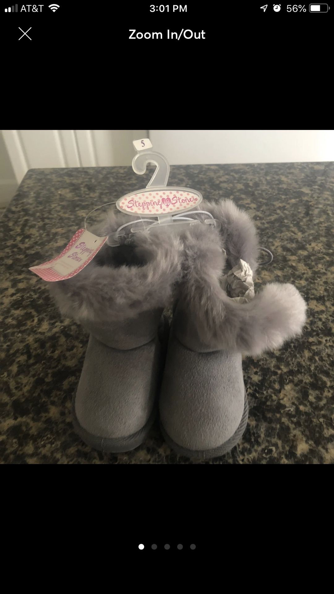 NEW!! Stepping stones baby girl grey boots