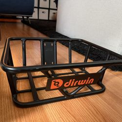 Dirwin Front Cargo Rack – Heavy-Duty E-Bike Basket (Black Metal)