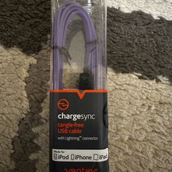 Purple USB Cable for iPod, iPhone, and iPad