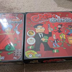 Like new cash and Guns board game and brand new sealed expansion game 