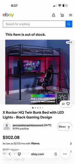 Gaming bunk bed