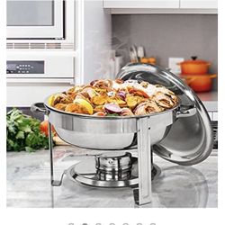 5 Quart Stainless Steel Round Chafing Dish Set Buffet Catering Serving