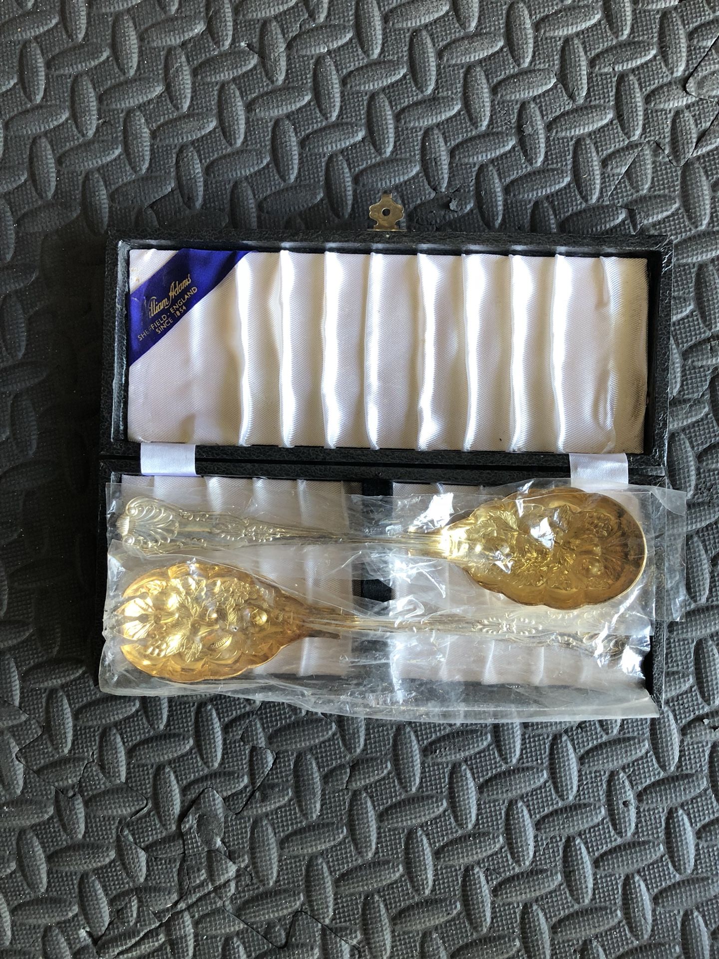 Gold plated vintage serving spoons