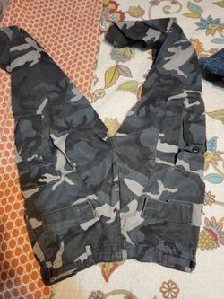 Gray Camo Cargo Pants