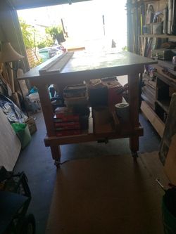 Work Table With Casters