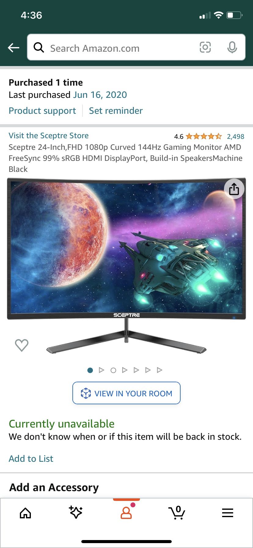 24in Sceptre Fhd Gaming Monitor