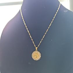 14K Gold Plated Virgen De Guadalupe Necklace