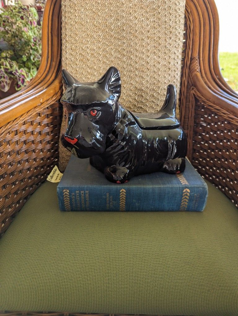 Vintage Black Scottie Dog Cookie Jar