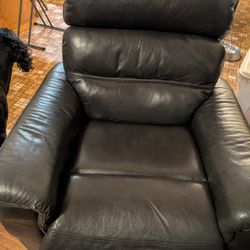 Brown Leather Electric Recliner
