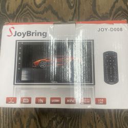 Sjoybring D008 Car Double Din Bluetooth Touch Screen Radio Apple Car Play Back Up Camera capability Remote Control