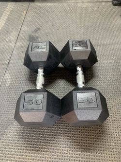 New Rubber Coated Dumbbells