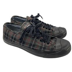 Converse Jack Purcell plaid unisex sneakers Size Mens 9, Women 10.5