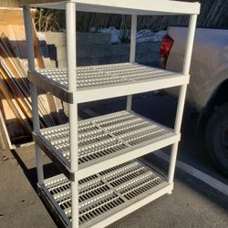 4 tier plastic shelving