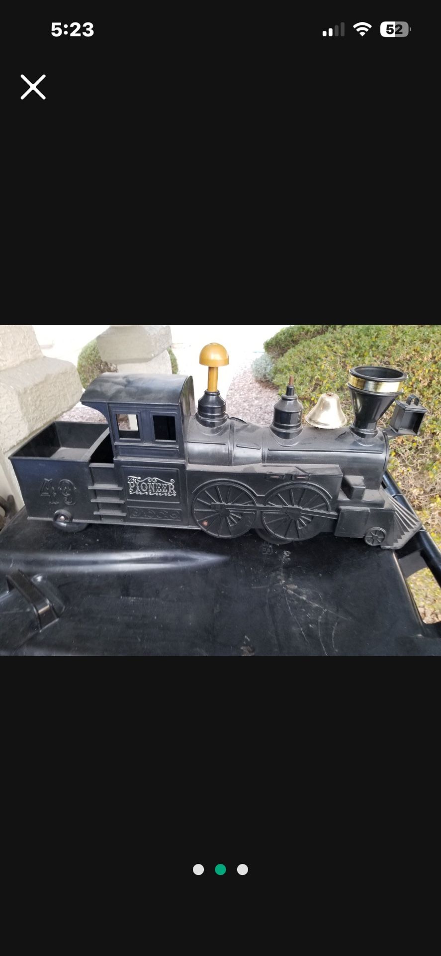 Vintage Plastic Ride On Toy Train Locomotive