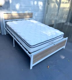 Platform full or queen bed $95 , Jenna full-size mattress $95