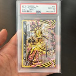 GEM MINT 10 2016 POKEMON XY STEAM SIEGE 66 YVELTAL BREAK