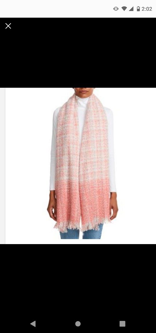 Steve Madden Ombre Tweed Boucle Scarf 