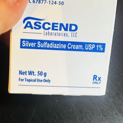 Ascend Laboratories Silver Sulfadiazine Cream USP 1% 50g