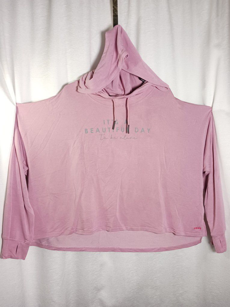 2XL " Its a Beautiful Day to Be Alive" Hoodie French Terry Oversized Sweatshirt 