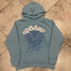 Sp5der hoodie blue