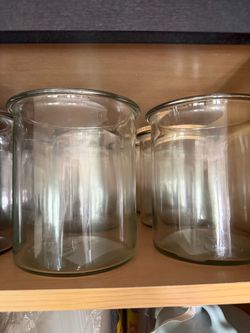 Glass jar with bamboo lid 57oz