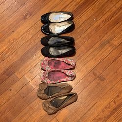 4 Used Pairs Of Ballet Flats