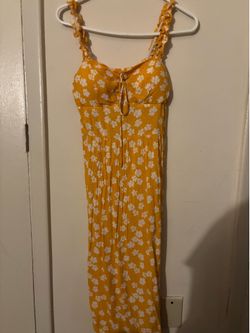 Yellow flower dress