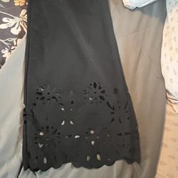 Black Pants With Fun Hem