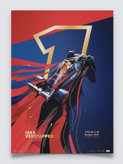 Max Verstappen Collectors Edition Posters Formula 1 Red Bull RB18 2022 World Champion