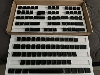 havit Keycaps 60 87 104 Double Shot Backlit PBT Pudding Keycap Set with Puller for DIY Cherry MX RGB Mechanical Keyboard (Black)