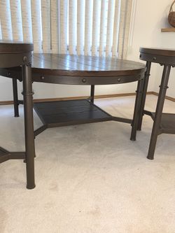 Three Piece Coffee And Side Table Set