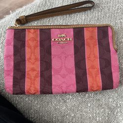 Coach Large Corner Zip Wristlet 