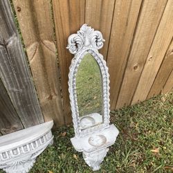 Mirrored Candle Holder For Wall 