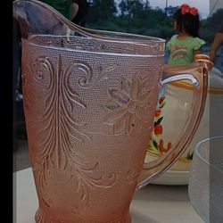 Vintage pink Tiara pitcher