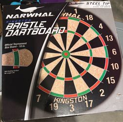 Narwhal Kingston Bristle Dartboard 18-Inch