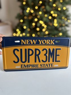 Brand New  Supreme License Plate SS25