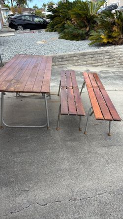collapsible table and benches 6 ‘ collapsible table and benches