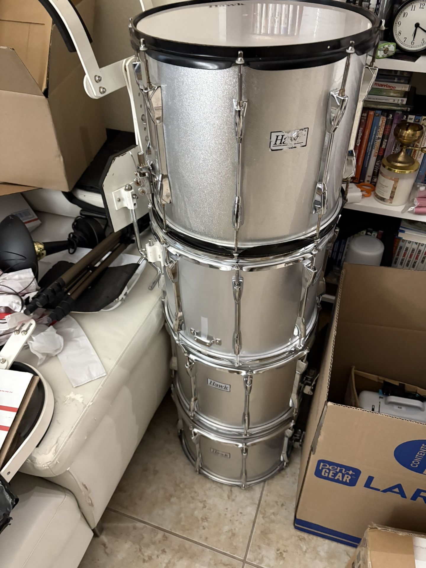 Lot of 4 Hawk Snare Drums – Used – Drum Set Parts or Practice