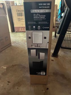 Glacier Bay 24x30 Matte Black Medicine Cabinet